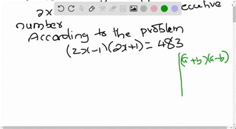 the product of two consecutive odd numbers is 483|Solved: The product of two consecutive positive odd numbers is .